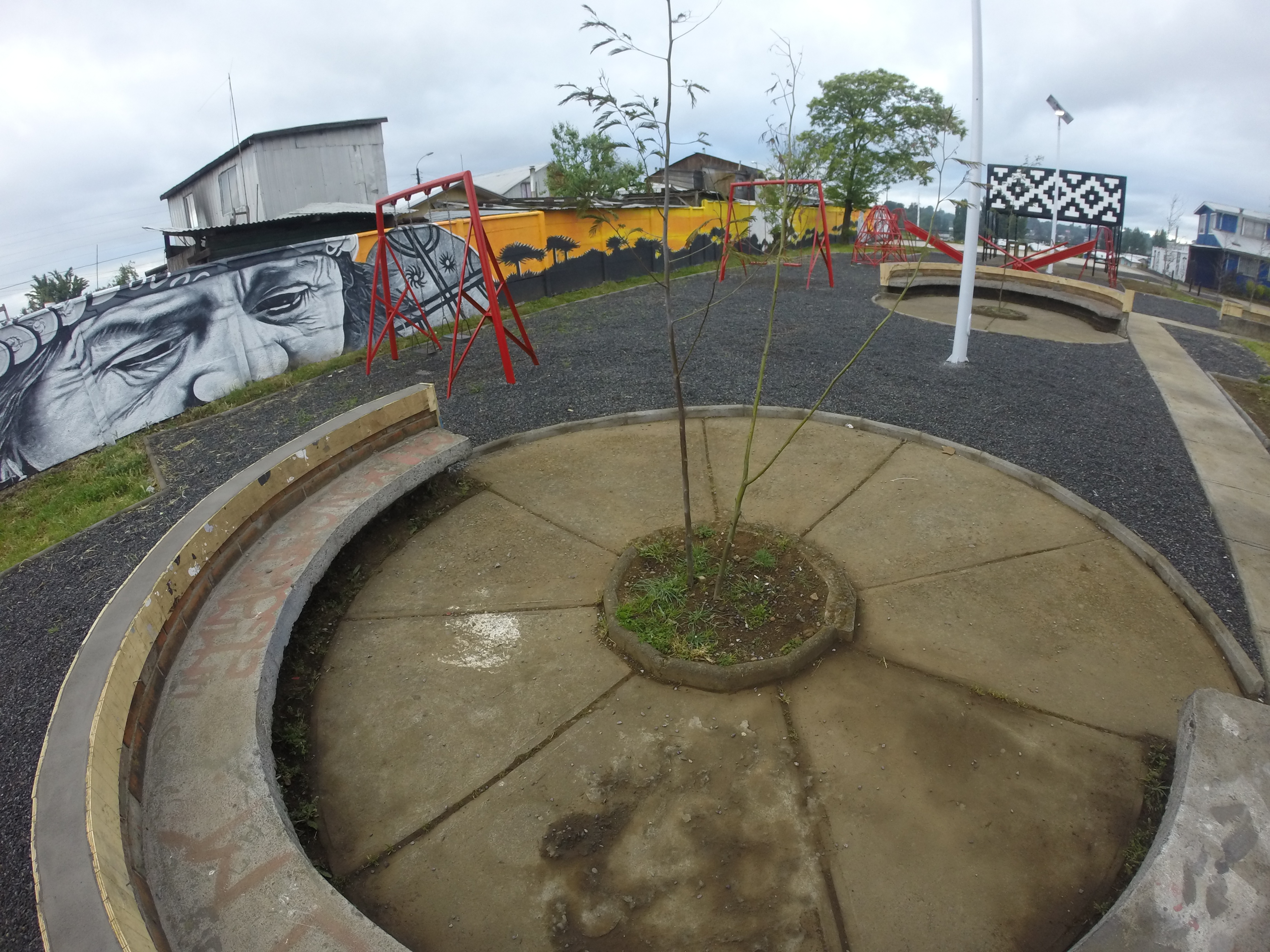 Obra de infraestructura comunitaria en terreno