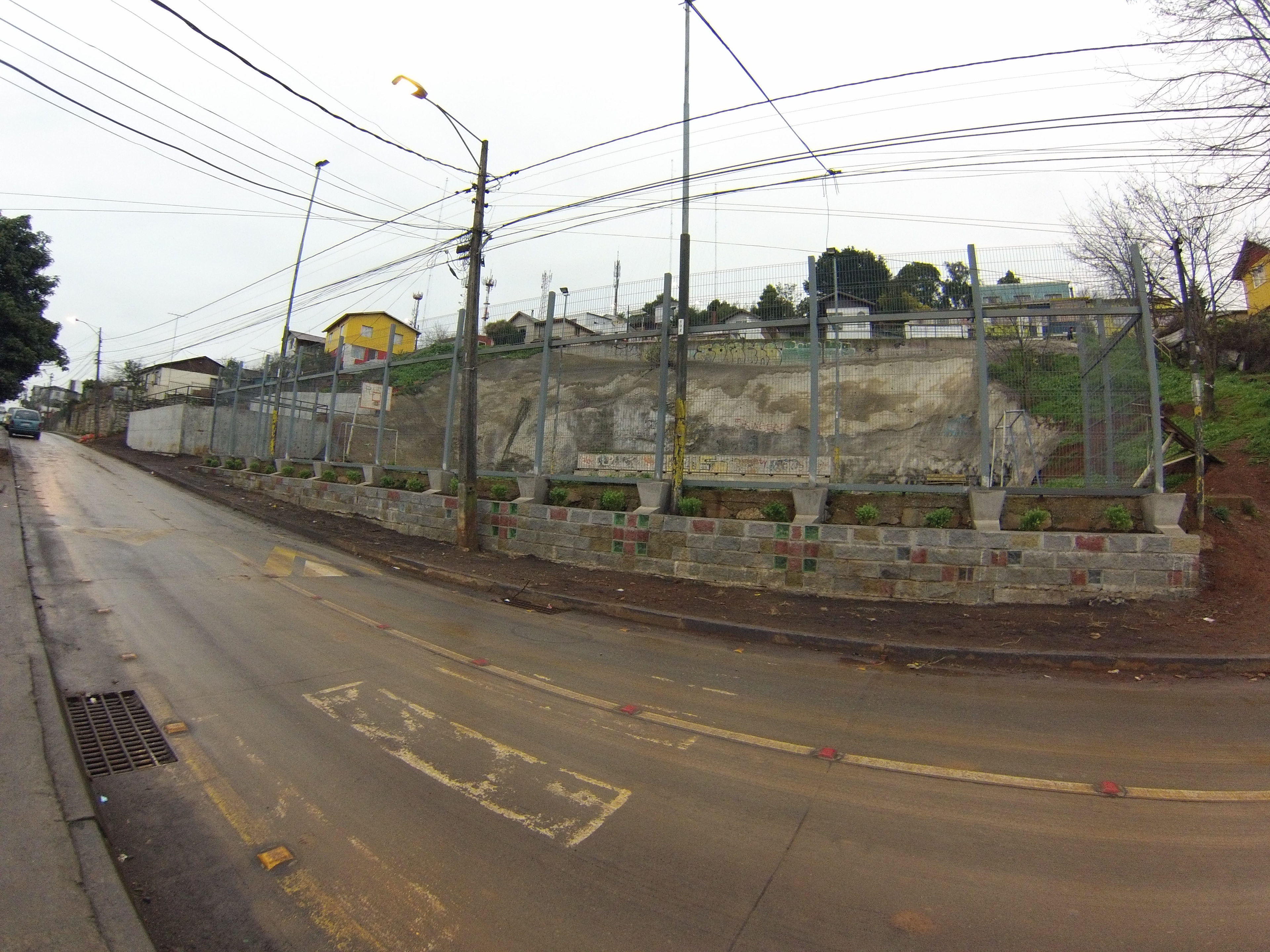 Obra de infraestructura comunitaria en terreno