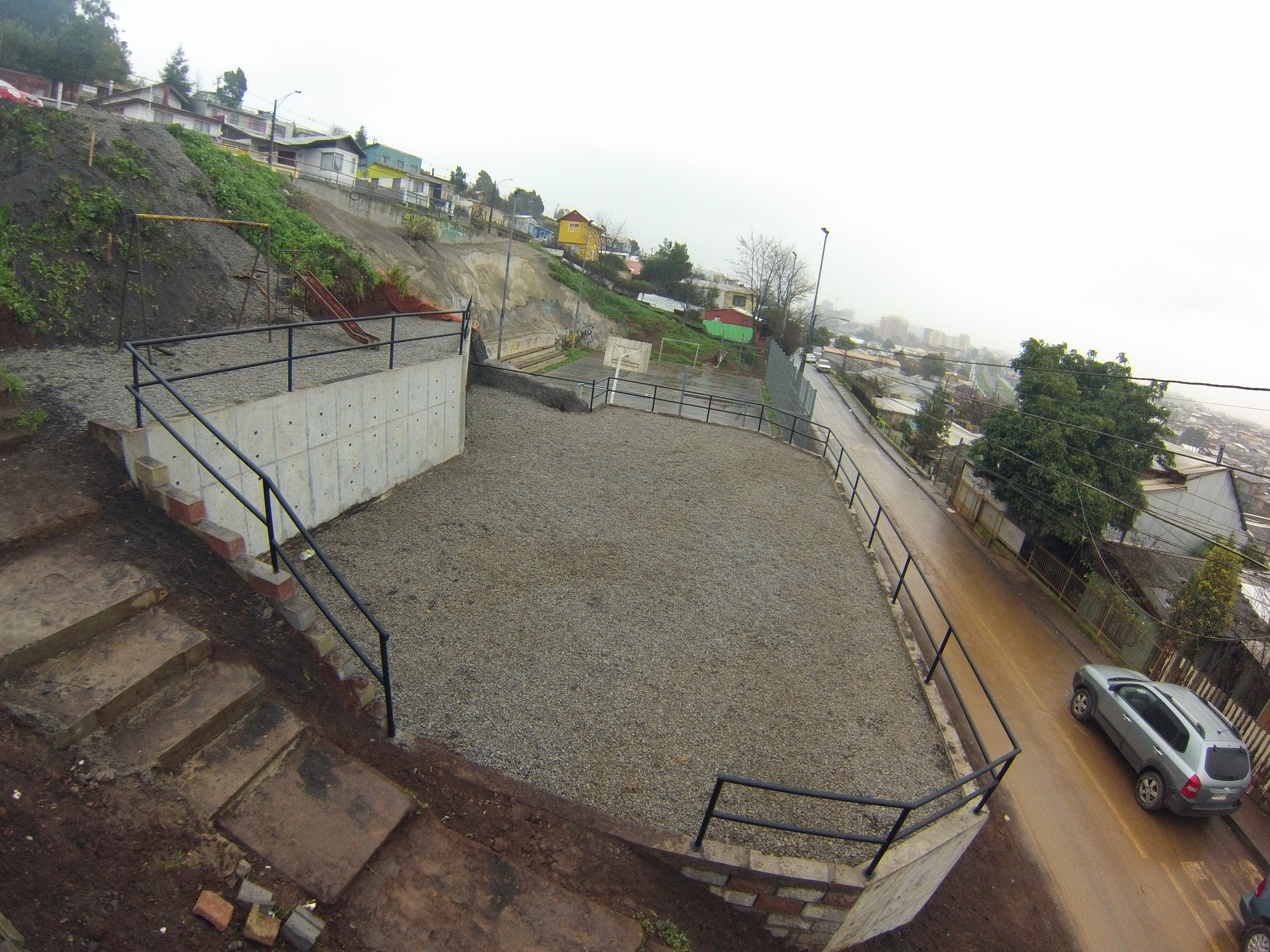 Obra de infraestructura comunitaria en terreno