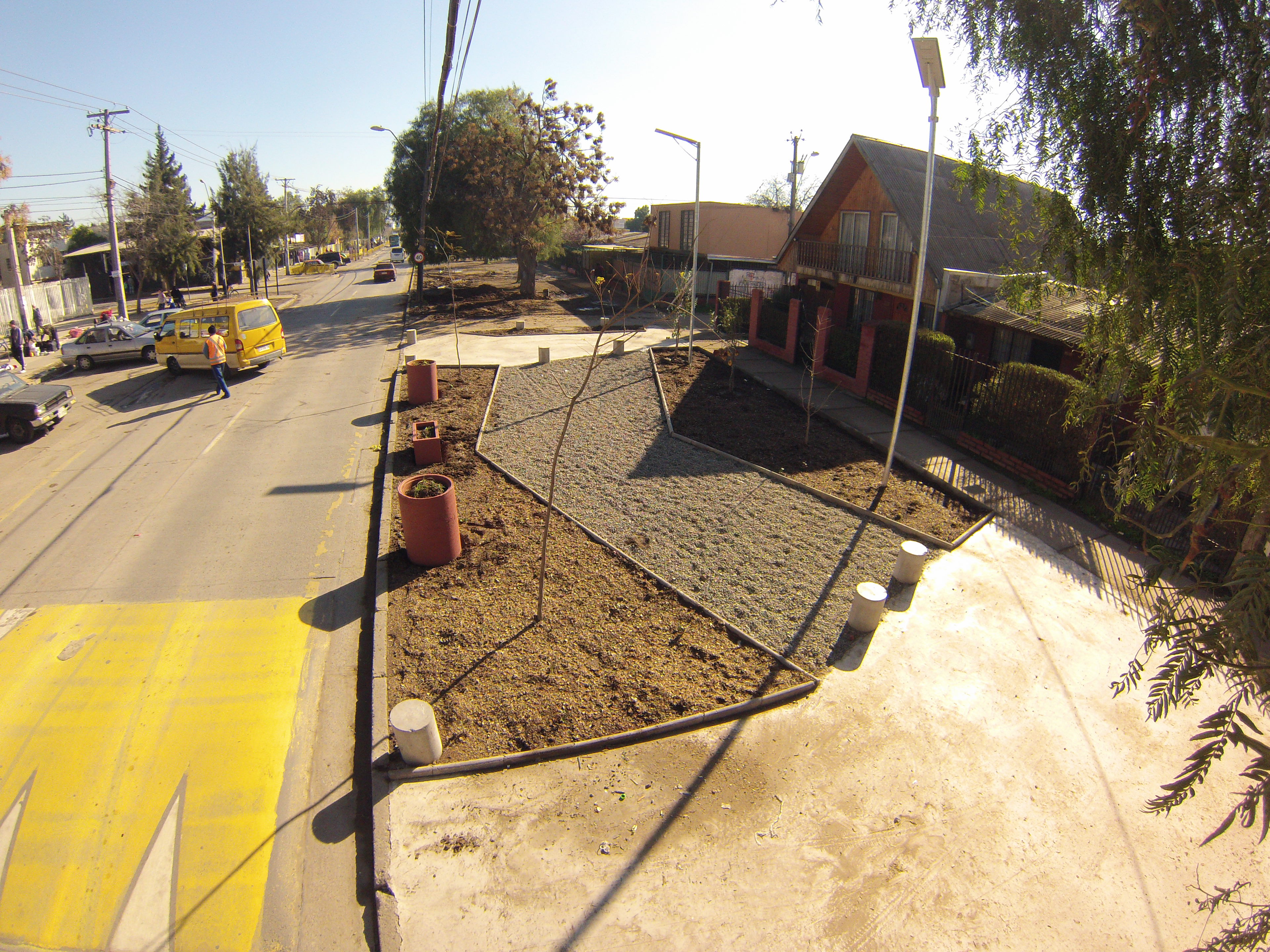 Obra de infraestructura comunitaria en terreno