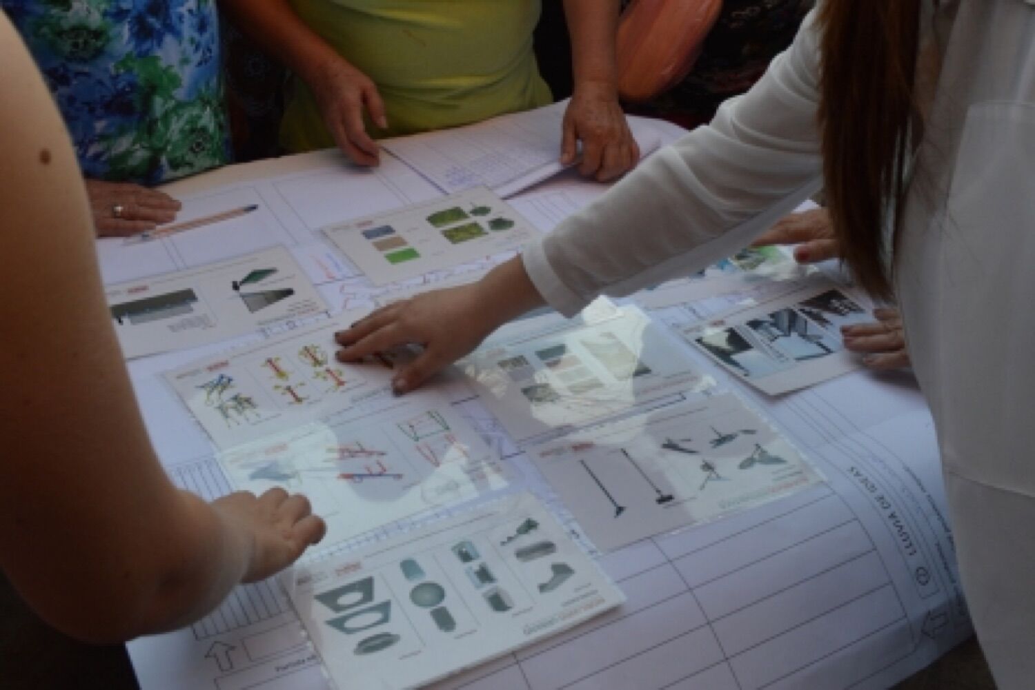 Tablero conceptual en uso