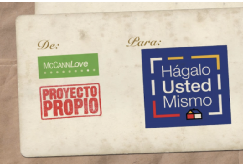 Gráfica de la colaboración McCannLove y Proyecto Propio para el programa Hágalo Usted Mismo